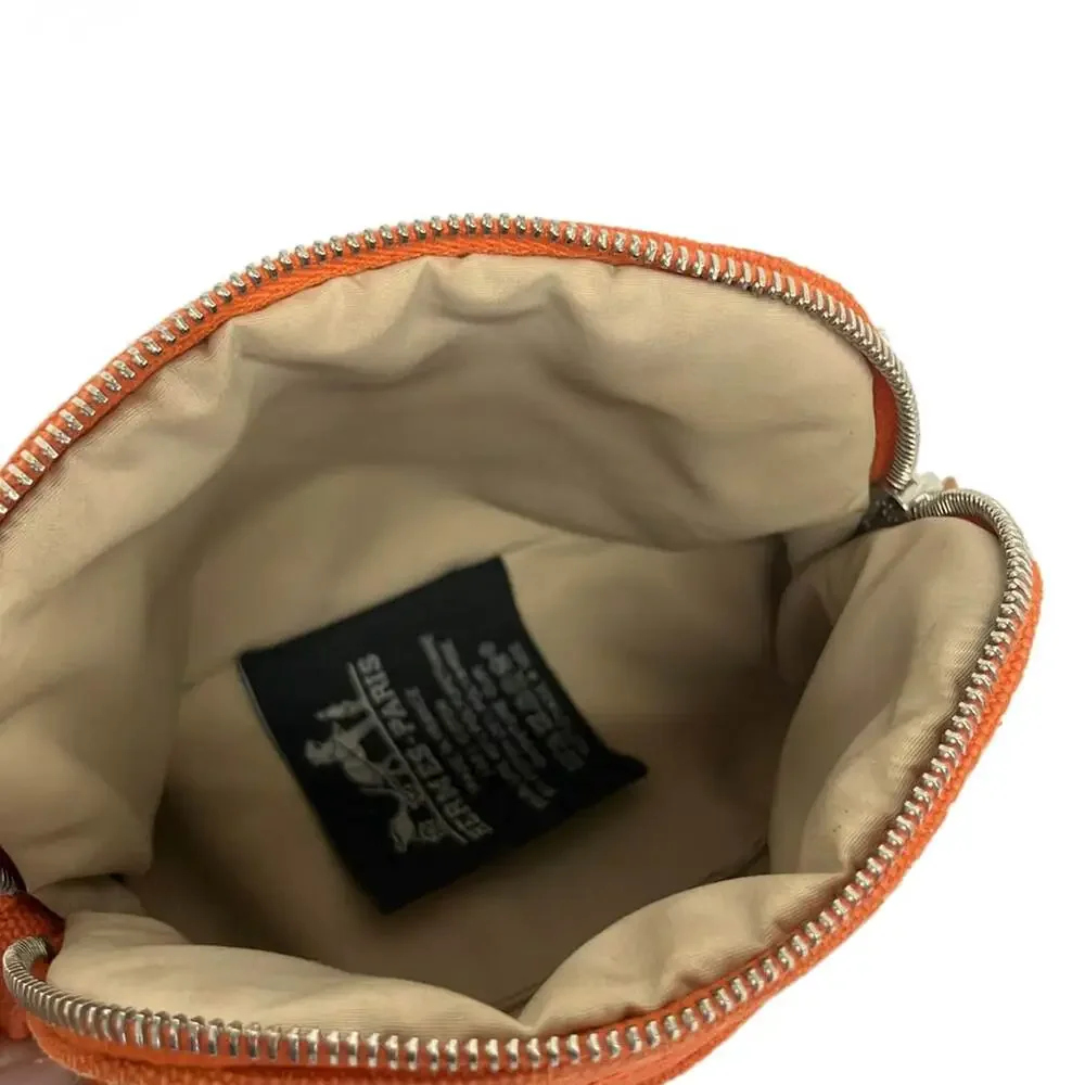 Hermès Bolide Pouch 15 Pouch Orange Light Brown Canvas Leather